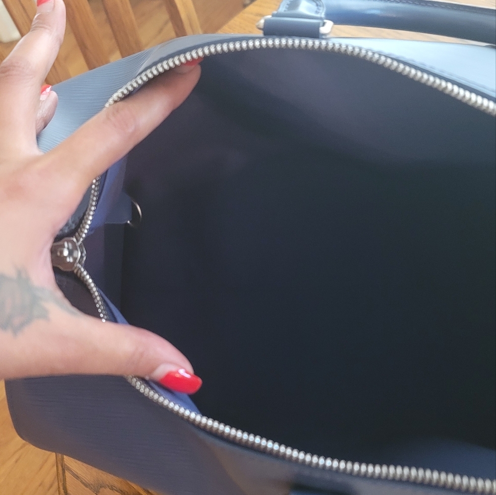 Louis Vuitton Navy Blue Epi Leather Keepall Travel Carry Duffle Luggage … - Picture 11 of 17